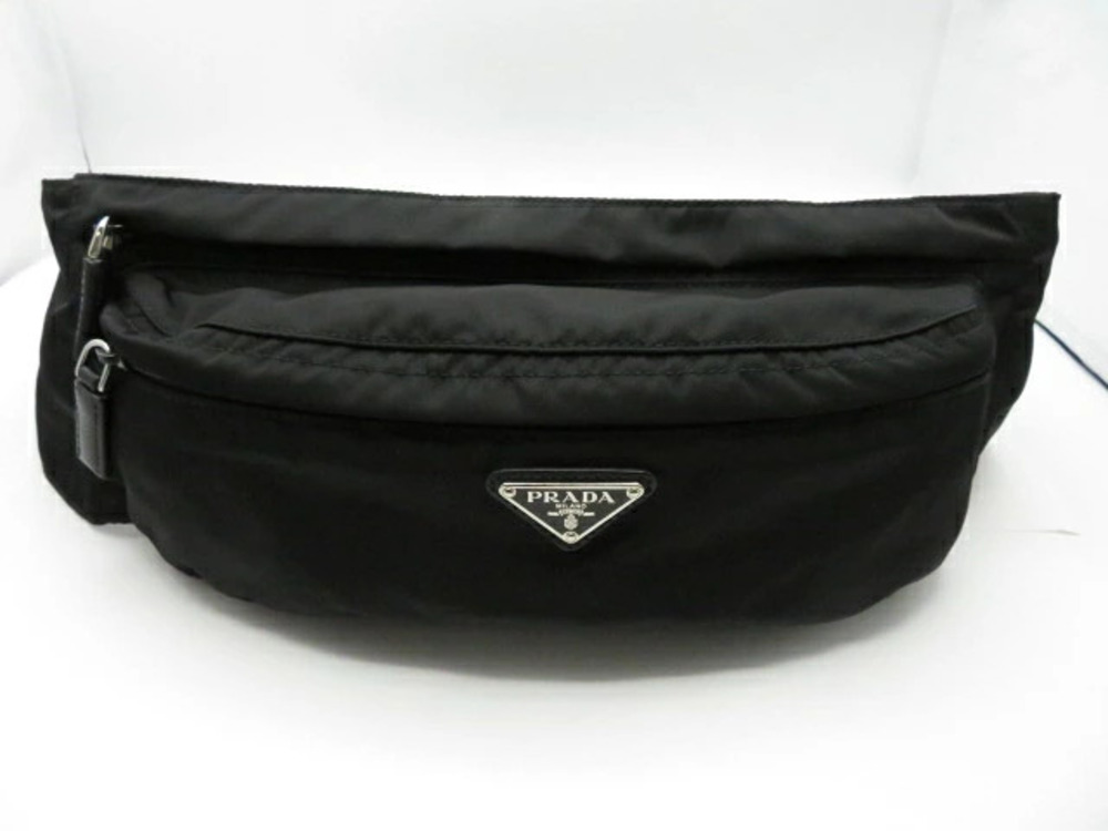 Prada bag waist calfskin black